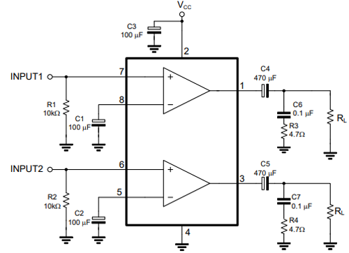 TDA2822 AMPLIFIER
