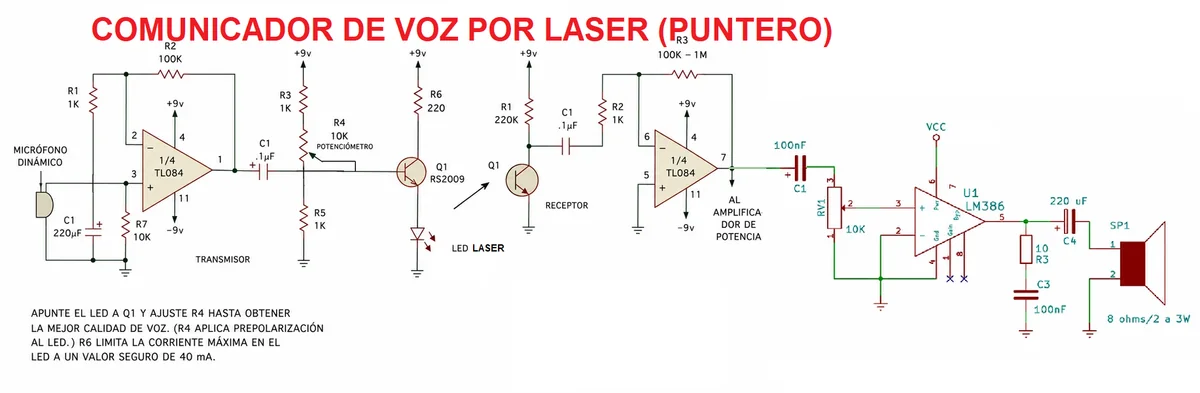 COMUNICADOR DE VOZ POR LASER (PUNTERO LASER)