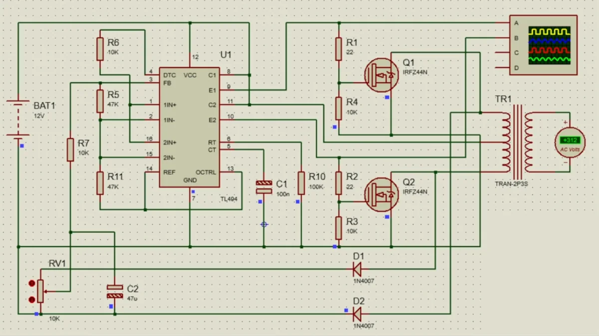 inversor con TL494