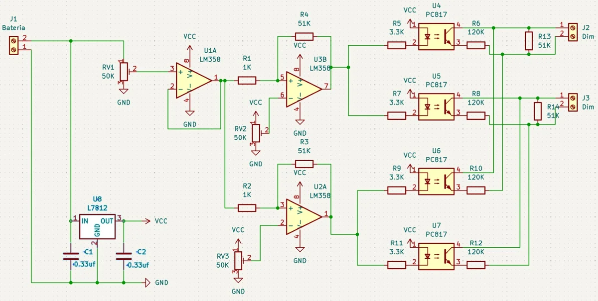 Esquemático digitalizado en KiCad